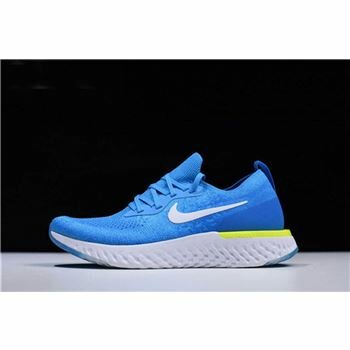 Nike Epic React Flyknit Volt Glow Blue Glow/White-Photo Blue-Volt Glow In Men's Sizing AQ0067-401 Nike Epic React Flyknit Volt Glow Blue Glow/White-Photo Blue-Volt Glow In Men's Sizing AQ0067-401