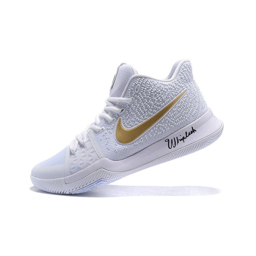 kyrie 3 shoes white and gold